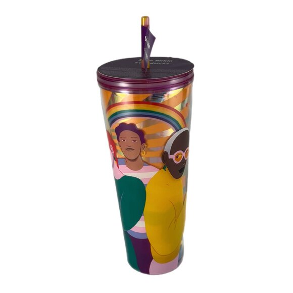 Sofie Birkin + Starbucks 2024 Pride Sunshine Mural DW Cold Cup, 24 oz Venti NWT - Picture 2 of 8
